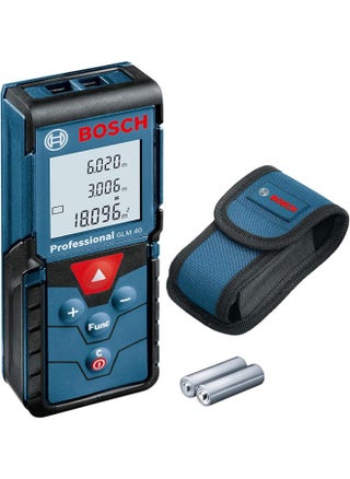 Bosch Professional Laser Measure GLM 40 (with Memory Function  Measuring Range: 0.15 â€“ 40 m  2 x 1.5 V Batteries  Protective Bag) - pzsku/Z50BEC10629C4BE8AE40EZ/45/_/1727867982/0b7b49a8-b5d4-4e5b-9fea-c95473a38dc6