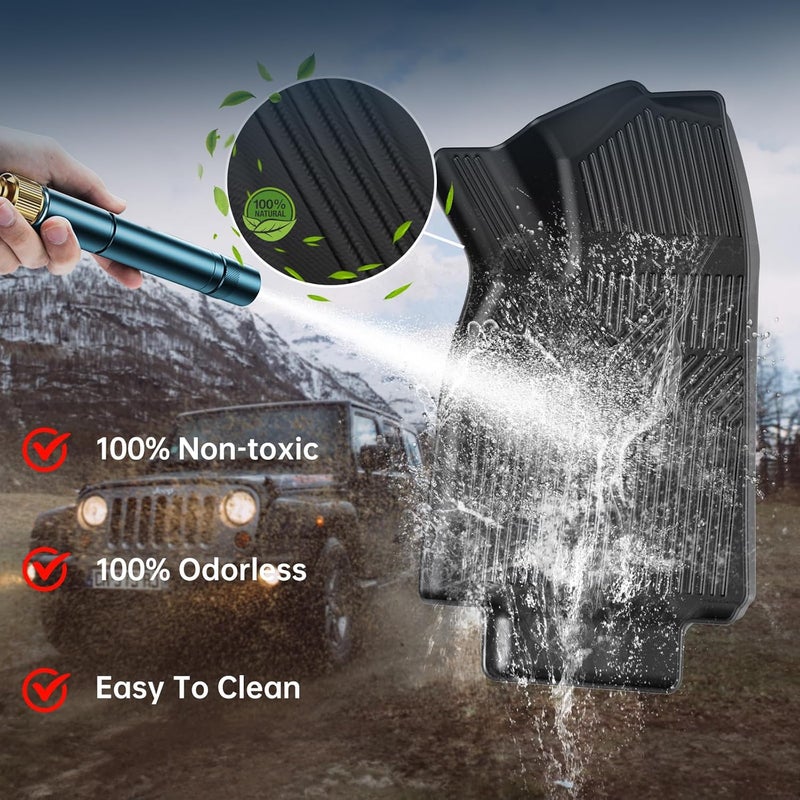 Torcia 3D Car Mats Custom Fit for 2019-2024 Chevy Silverado/GMC Sierra 1500 Crew Cab - All-Weather Truck Floor Liners with WetStop Patch & Anti-Slip Spikes - Image 4
