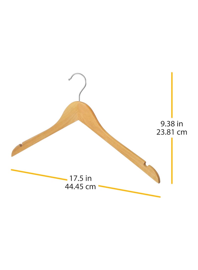 Whitmor Natural Wood Dress or Shirt Hangers (Set of 5) - Image 2