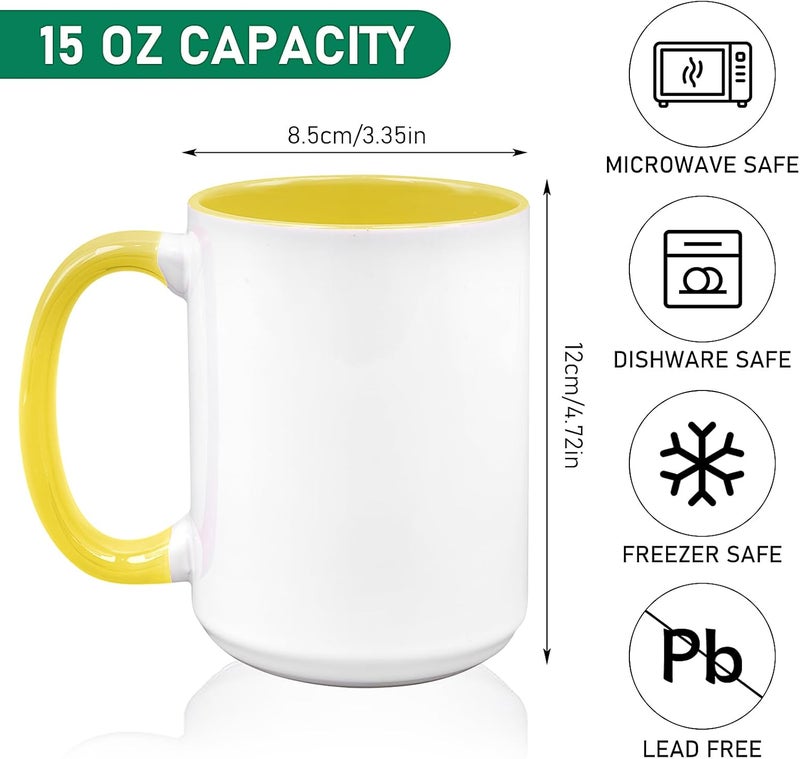 KisSealed 8 Pack Sublimation Mugs Blank15oz Sublimacion Coffee Mugs Ceramic Cups with BoxTazas Para SublimacionBulk Mugs for Milk Tea Latte Hot Cocoa8 Colors - Image 2