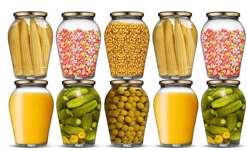 Ash  Roh Ash & Roh® Big pot glass jar Kitchen Storage Glass Jars & Containers With Airtight Metal Lid - (1000 ML /1 LTR /1 KG) - SET OF (4) - Image 2