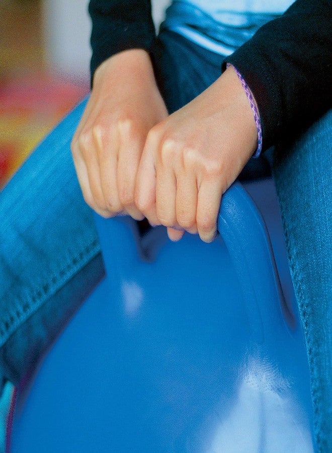 AWOKZA كرة قفز مطاطية قابلة للنفخ من AWOKZA للأطفال من سن 3 إلى 6 سنوات (أزرق) - Image 5