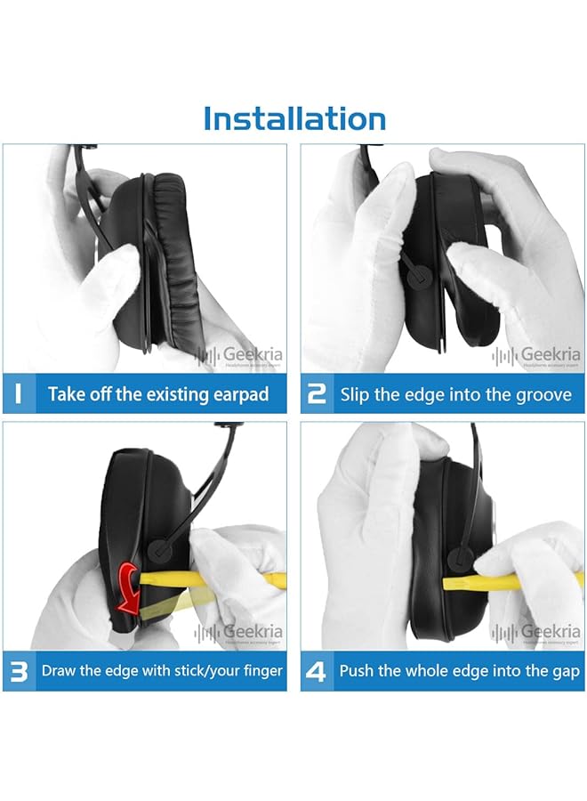 إيروريكس وسائد أذن بديلة مريحة وناعمة لسماعات الرأس Logitech G Pro Prox Prox2 G433 G233 وسائد أذن قطع غيار إصلاح باللون الأسود - Image 5