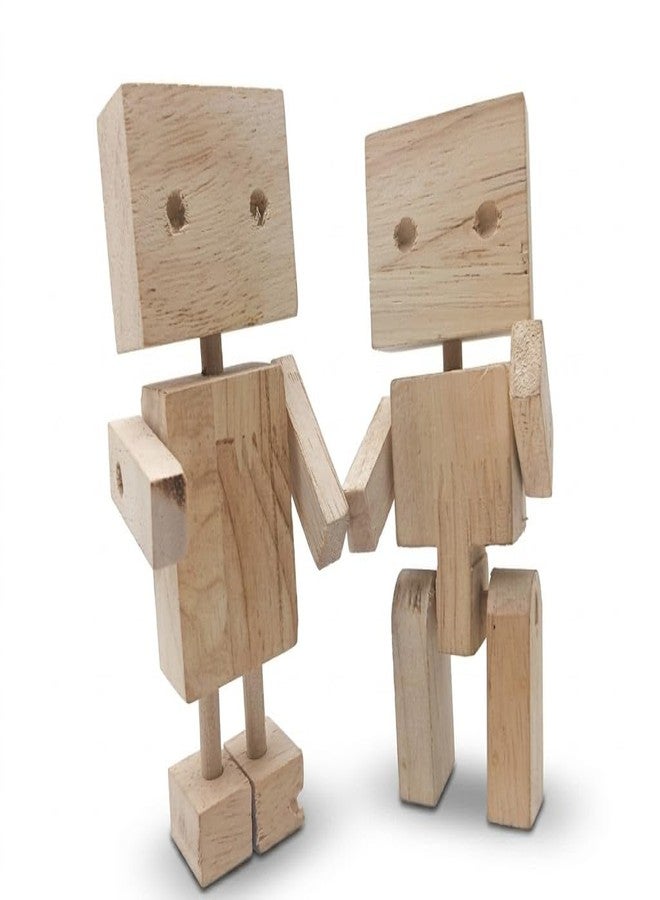 Tantrums Wooden Robot DIY Builder Kit, Natural Wood, Assembly Activity Set for Kids, Toy Figure - Image 1