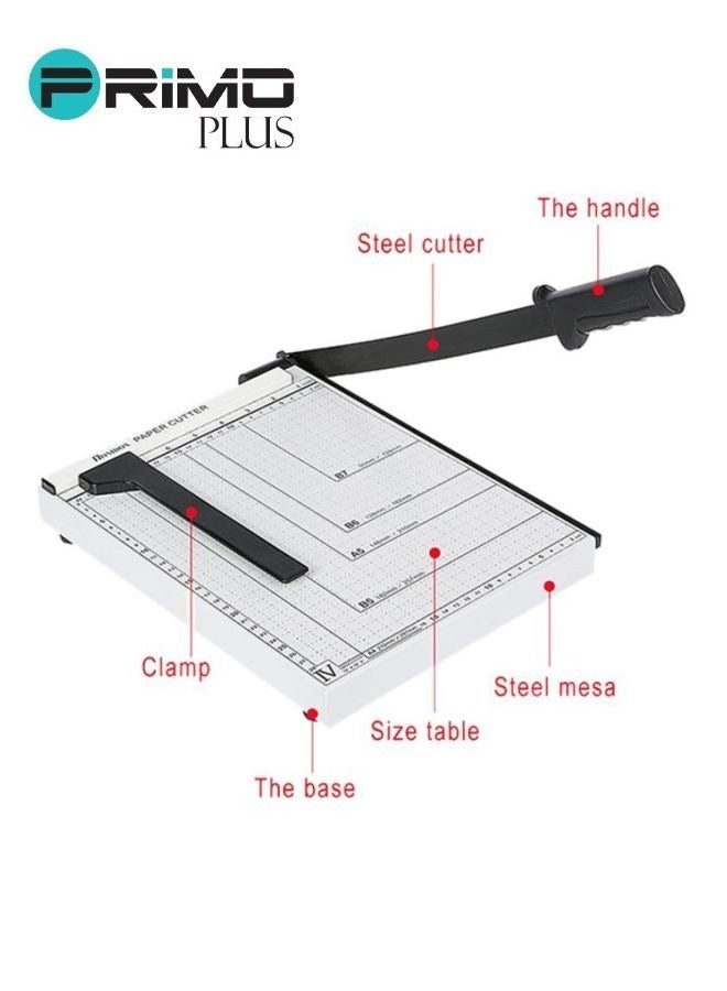 بريمو بلس آلة تقطيع الورق الاحترافية مقاس A4 أبيض , أداة صغيرة لتقطيع الورق مقاس A4 أبيض/ أسود - Image 2