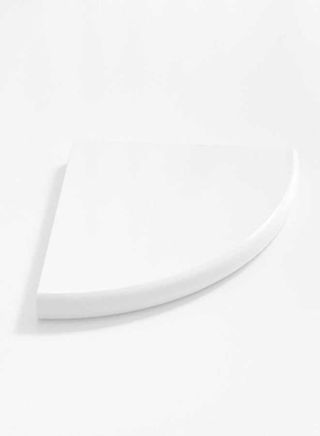 Marble Object Premium White Corner Shelf 9" Polished Shower Shampoo Holder White Stone Bathroom Caddy (2) - Image 4