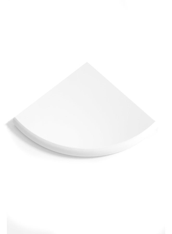 Marble Object Premium White Corner Shelf 9" Polished Shower Shampoo Holder White Stone Bathroom Caddy (2) - Image 3