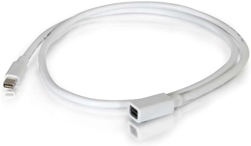 C2G Legrand - Mini DisplayPort Cable, Long DisplayPort Cable 10 ft, Male to Female Displayport Cable, White Digital Display Cable, 1 Count, 54415 - Image 2