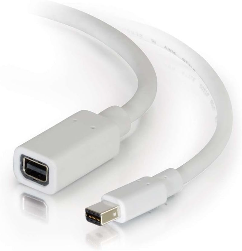C2G Legrand - Mini DisplayPort Cable, Long DisplayPort Cable 10 ft, Male to Female Displayport Cable, White Digital Display Cable, 1 Count, 54415 - Image 1