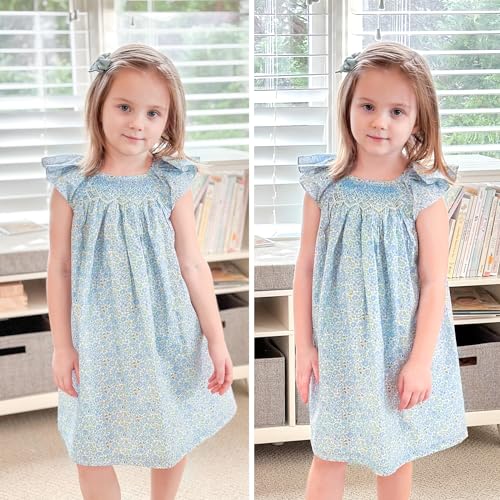 Simplee Kids Baby Floral Dress Toddler Smocking Dress for Little Girls - Casual Floral Print Sundress for Spring/Summer - 24M-6T - Image 2