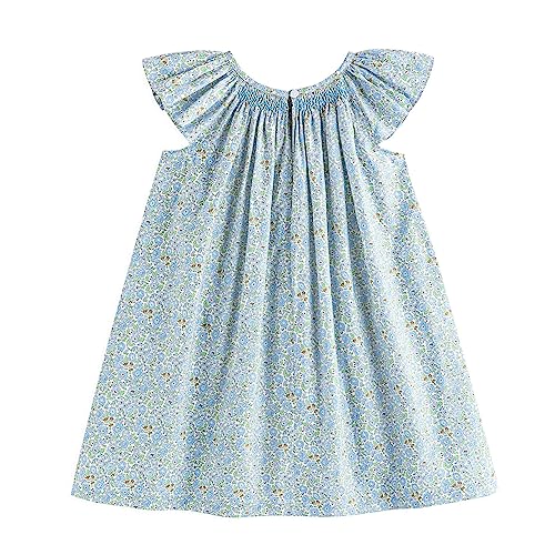 Simplee Kids Baby Floral Dress Toddler Smocking Dress for Little Girls - Casual Floral Print Sundress for Spring/Summer - 24M-6T - Image 3