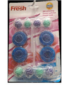 Generic Toilet Cleaning Tablets 12 pieces per card in assorted colors Powerful cleaning formula for freshness and shine Easily removes stains and odors Easy to use and ideal for regular maintenance 