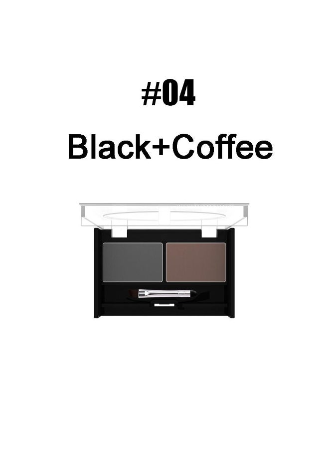 Generic Eyeshadow Cake Makeup 2 Color Waterproof Eyebrow Powder Eye Shadow Eye Brow Palette + Brush Eyebrow Enhancer Professional - Image 4