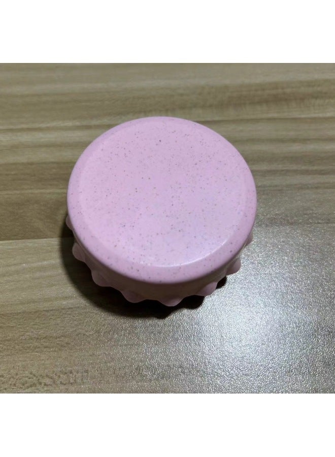 Wheat Retractable Cup Travel Portable Cup Student Compression Cup Creative Folding Cup Advertising Printable LOGO-Color:Nordic Powder-Capacity:OPP Bag Packing  - Image 1