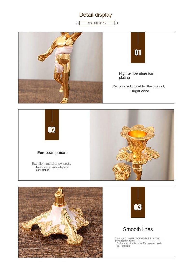 General Children'S Lighting Decoration With A Torch Candlestick Exquisite Tabletop Decorative Candlestick Ornaments  - Image 4