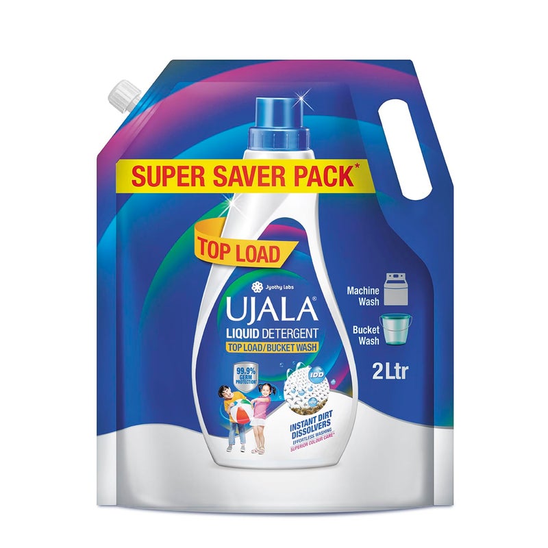 Ujala Top Load Liquid Detergent Super Saver 2L Refill Pack | Designed For Tough Dirt Removal | Superior Colour Care with Refreshing Fragrance | Ideal for Bucket Wash and Top Load Washing Machines - Image 5