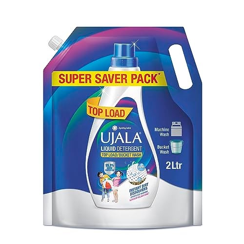 Ujala Top Load Liquid Detergent Super Saver 2L Refill Pack | Designed For Tough Dirt Removal | Superior Colour Care with Refreshing Fragrance | Ideal for Bucket Wash and Top Load Washing Machines - Image 1
