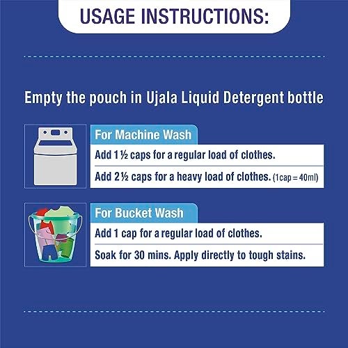 Ujala Top Load Liquid Detergent Super Saver 2L Refill Pack | Designed For Tough Dirt Removal | Superior Colour Care with Refreshing Fragrance | Ideal for Bucket Wash and Top Load Washing Machines - Image 3