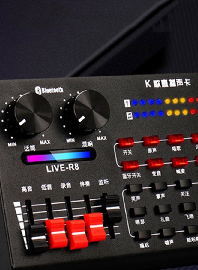 طقم بطاقات صوت مباشر R8 مكون من 4 قطع أسود/أحمر/أبيض - Image 2