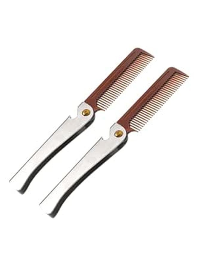 Portable Folding Stainless Steel Comb For Men With Bottle Opener Travel Grooming Kit - Image 1