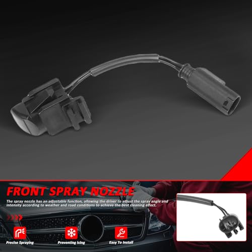 Bomunik 2 PCS LeftRight Windshield Wiper Nozzle 20042010 For Benz W211 CL203 C219 E320 E350 Replace 2118601147 BF0114200001 15SKV280 12170887 411210 V30080013 - Image 3