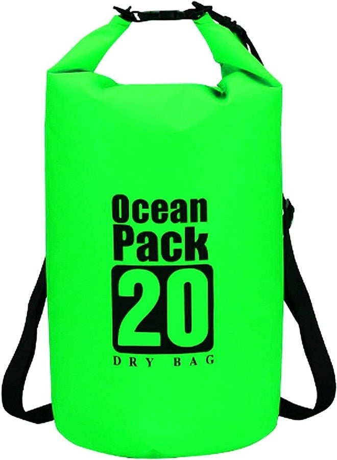 POPLEY Dry Sack/Waterproof Bag for Boating Kayaking Hiking Snowboarding Camping Rafting Fishing and Backpacking (Multicolor) (20 Liter) - Image 1