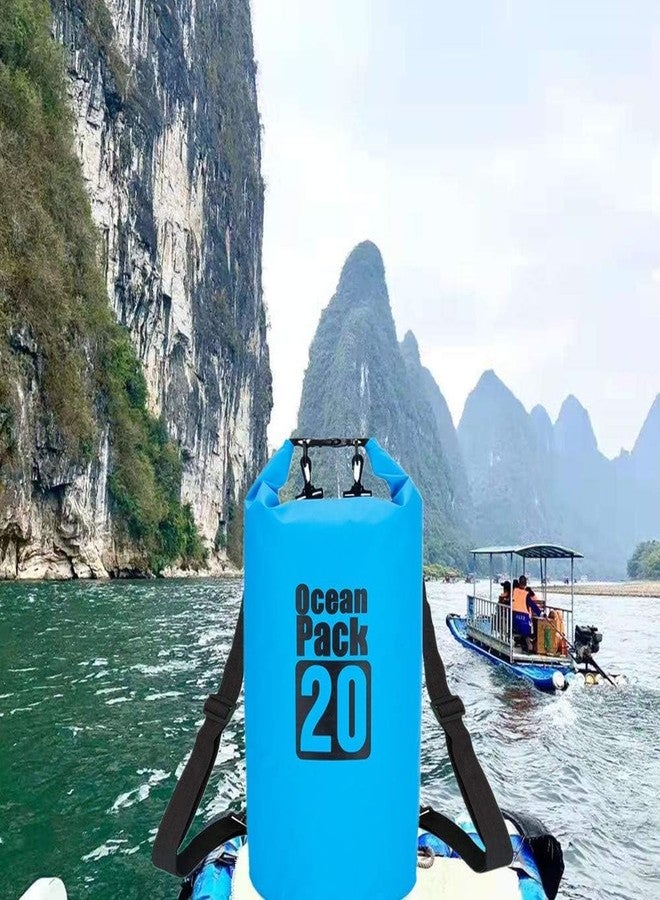 POPLEY Dry Sack/Waterproof Bag for Boating Kayaking Hiking Snowboarding Camping Rafting Fishing and Backpacking (Multicolor) (20 Liter) - Image 3