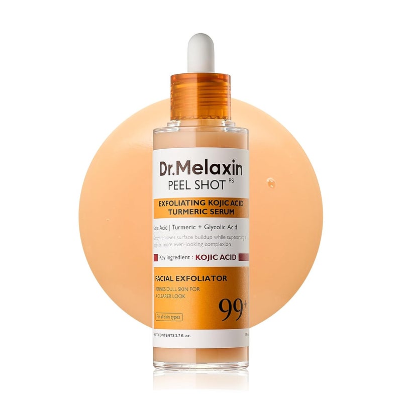 Dr. Melaxin Dr.Melaxin Peel Shot Kojic Acid Turmeric Serum – Exfoliating Dark Spot Corrector with AHA/BHA & Niacinamide, Brightening & Even Tone Facial Serum (80ml / 2.70 fl oz) - Image 1