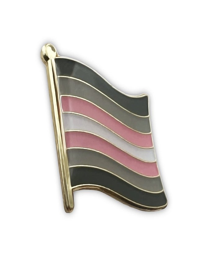 PinMaze دبوس طية صدر السترة مطلي بالمينا، يرمز إلى علم فخر المثليين والمتحولين جنسيًا، وشعار ديمي جيرل، وديميو وومن، وديمي فيميل. - Image 1