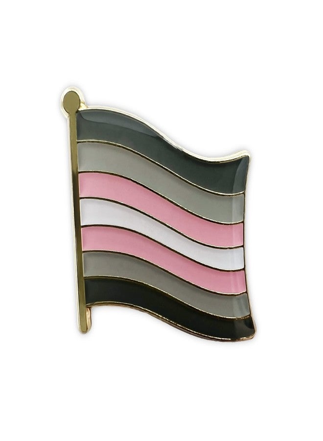 PinMaze دبوس طية صدر السترة مطلي بالمينا، يرمز إلى علم فخر المثليين والمتحولين جنسيًا، وشعار ديمي جيرل، وديميو وومن، وديمي فيميل. - Image 2