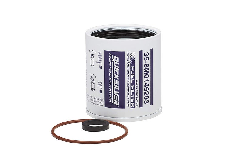 Quicksilver 8M0146203 Water Separating Fuel Filter, 10-Micron Filtration, Quicksilver Head - Image 1