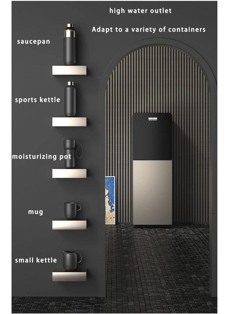 Hot & Cold Water Cooler for Home Office - Bottom Loading 5 Gallon Dispenser - Ideal 3 in 1 Water Cooler
