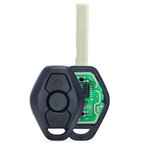 Beefunny 315/433MHz Adjustable ID44 Chip EWS System Remote Car Key Fob 3 Button for BMW 325 330 318 525 530 540 E38 E39 E46 M5 X3 X5 (1) - Image 1
