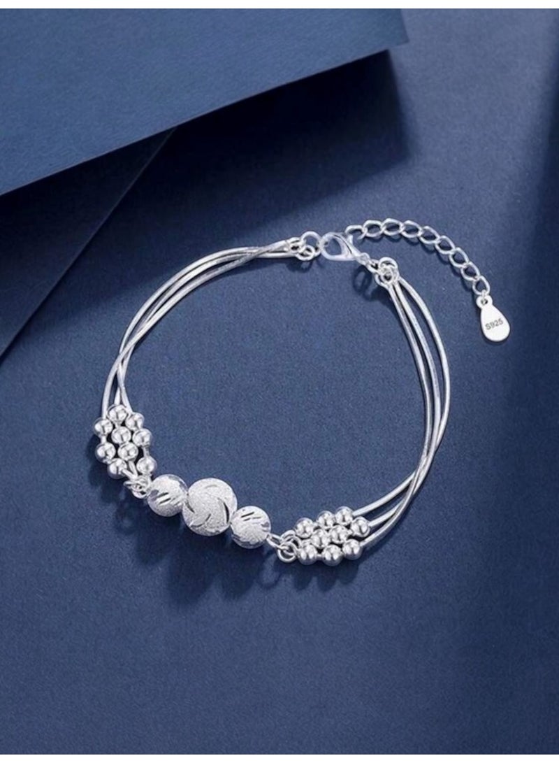 نيو ستايل اسوارة نسائية بتصميم راقي وأنيق مطلي بالفضة 925 - Image 2