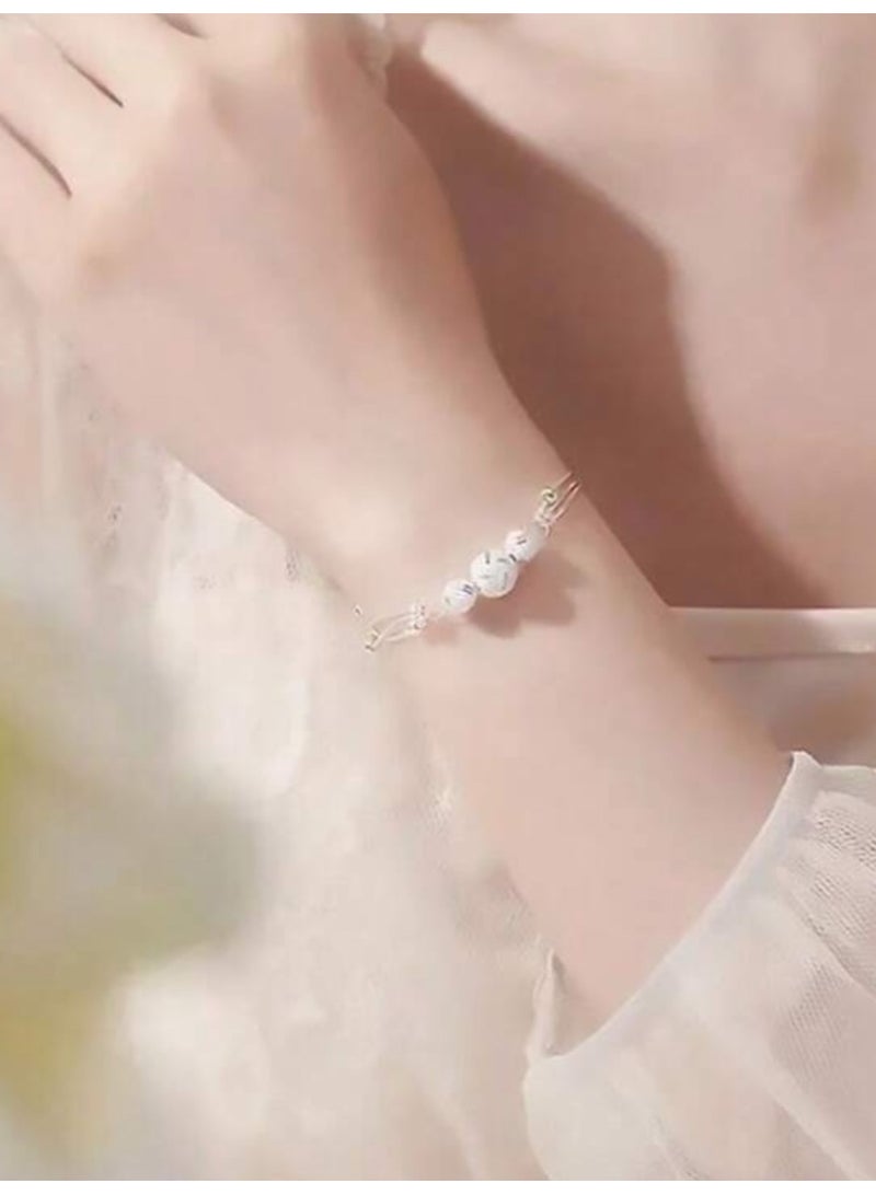 نيو ستايل اسوارة نسائية بتصميم راقي وأنيق مطلي بالفضة 925 - Image 4