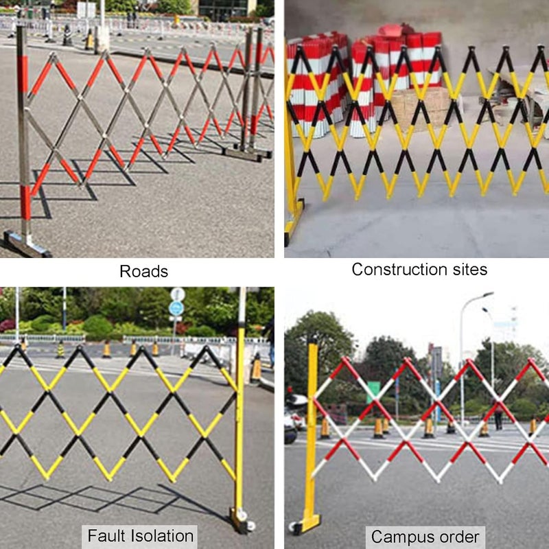 Expandable Barricade Fence, Heavy Duty Steel Barricade Gate with Casters, FRP Telescopic Tube Barrier for Museum Cinema Hospitals School,Rosso 47x39in - Image 5