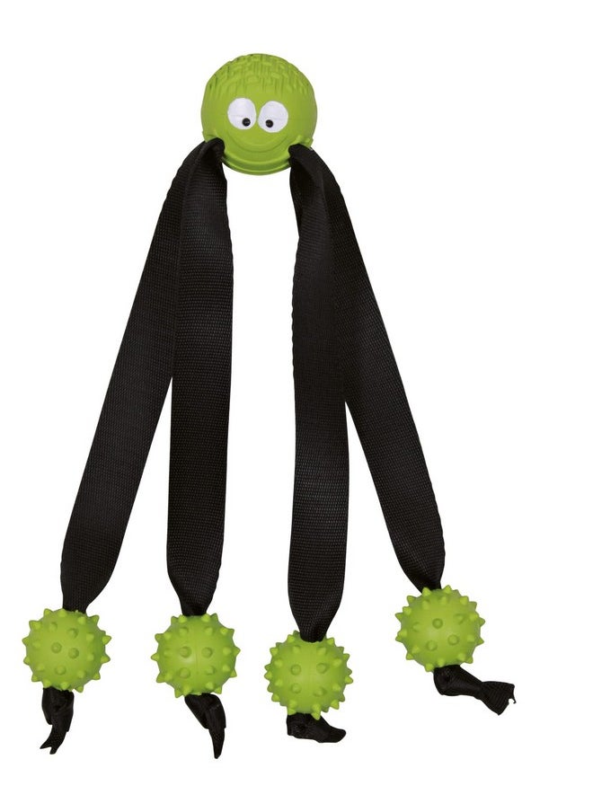 Ball With Strap Legs And Hedgehog Balls, Natural Rubber, Rope And Rubber, Chew Biting Toy, Soft Texture For Teeth And Gums, Durable Pet Toy - 24 Cm, Medium