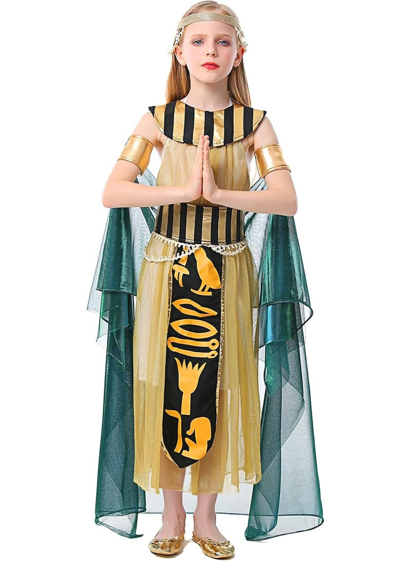 NIBEMINENT Girls Egyptian Queen Costume, Yellow Polyester, 3+ Years, Female, Costume - Image 1