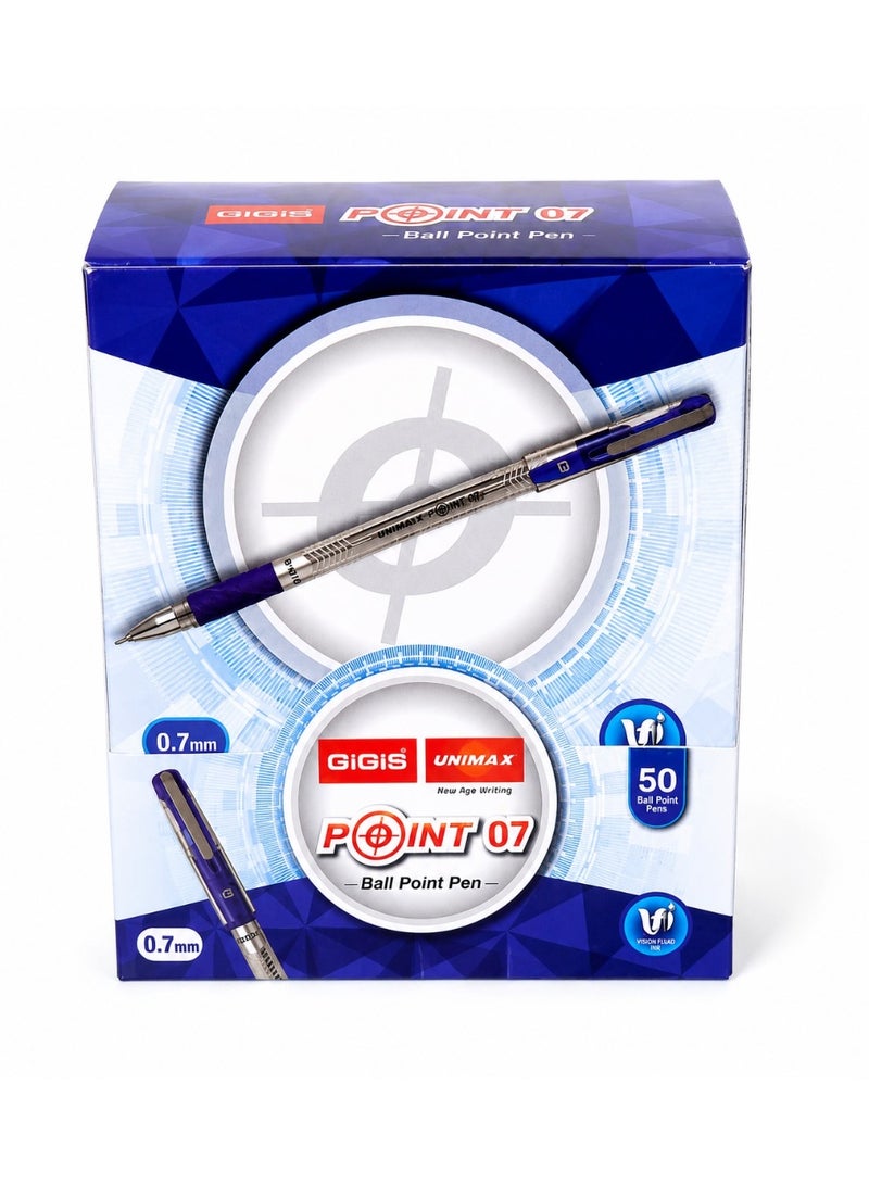 جيجيز PEN GIGIS POINT 07 - BLUE (50- PCS) - Image 2