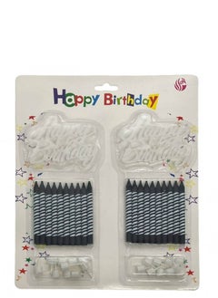 co arma Black birthday candles with holder  - Image 1