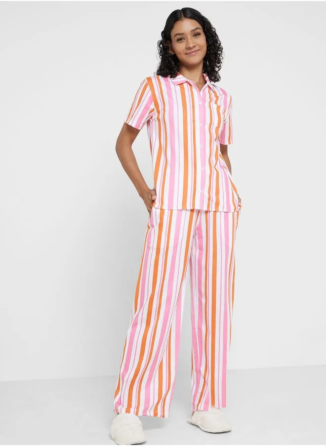 Ginger Stripe Pyjama Pant Set