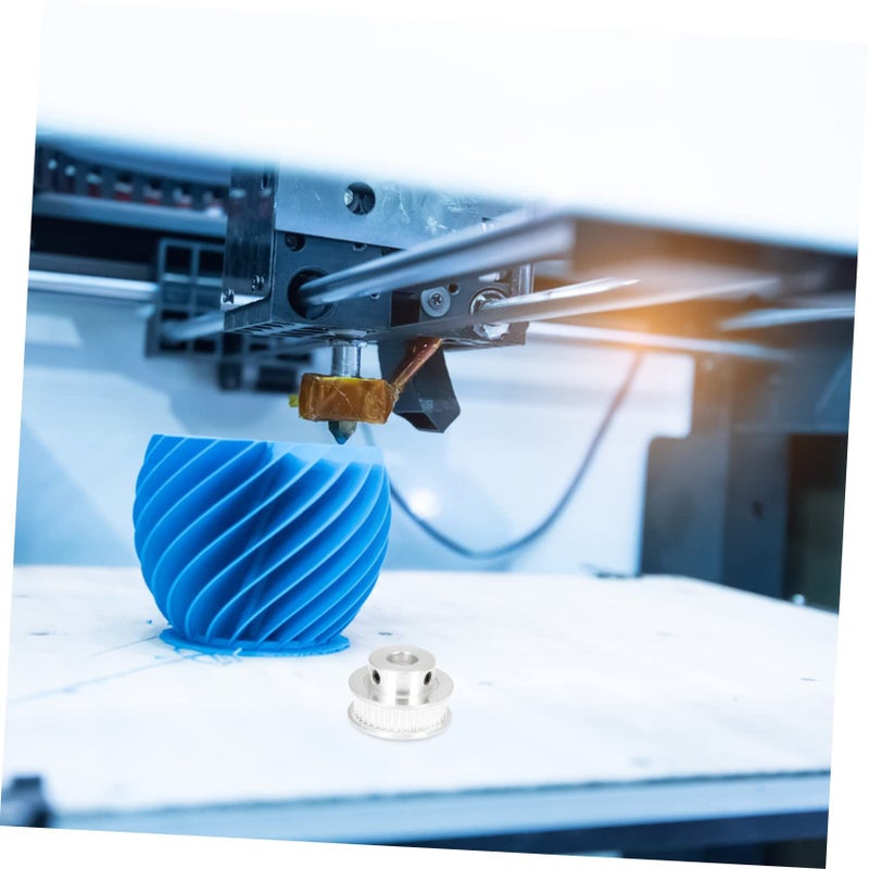 2 قطعة من البكرة الحزامية الفضية 2 1x2 1 سم، بكرة الحزام المتزامن للطابعة وآلة CNC - Image 5