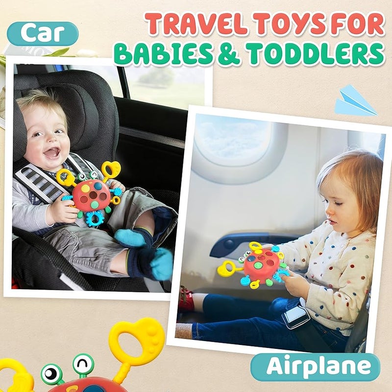 Chilvil Montessori Sensory Toys for Baby Teething, Travel Car Airplane Fidget Developmental Educational Interactive Learning Gift for 18 Months Toddler 2 3 4 Year Old Boy Girl, Car Seat Stroller Pull Toys - Image 4