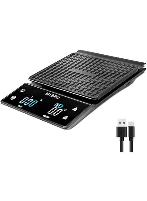 Coffee Scale With Timer | Kitchen Scale | Pour Over V60 Drip Coffee | Digital scale with LCD display for coffee cooking baking Waterproof Mat 0.3-3000G