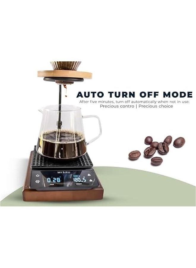 Gonice - Coffee Scale With Timer | Kitchen Scale | Pour Over V60 Drip Coffee | Digital scale with LCD display for coffee cooking baking Waterproof Mat 0.3-3000G - Image 1