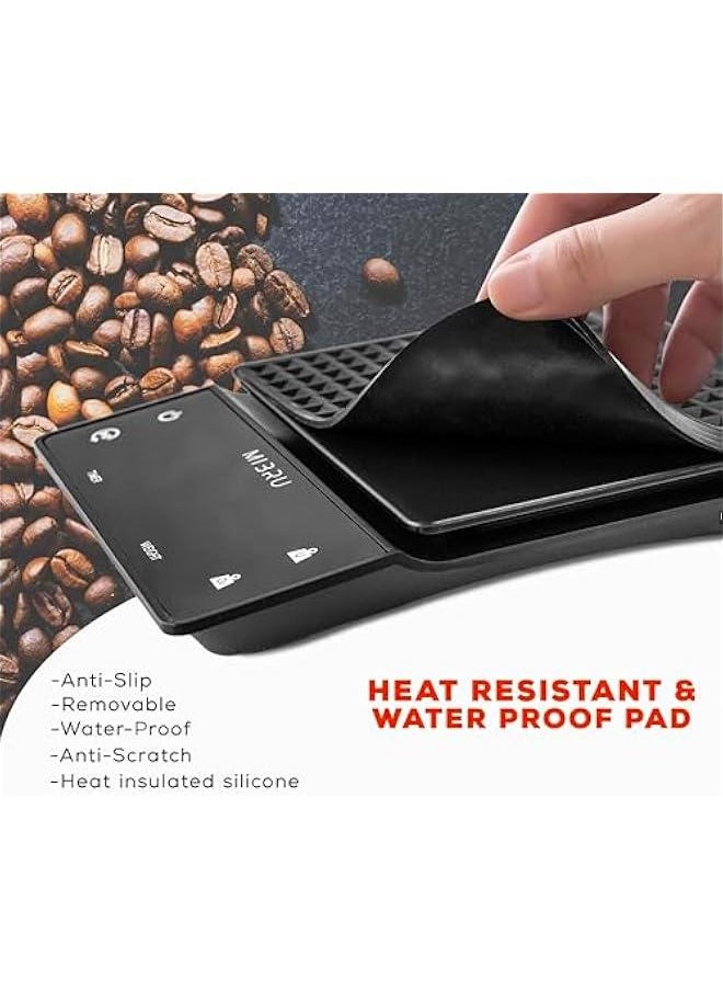 Gonice - Coffee Scale With Timer | Kitchen Scale | Pour Over V60 Drip Coffee | Digital scale with LCD display for coffee cooking baking Waterproof Mat 0.3-3000G - Image 1