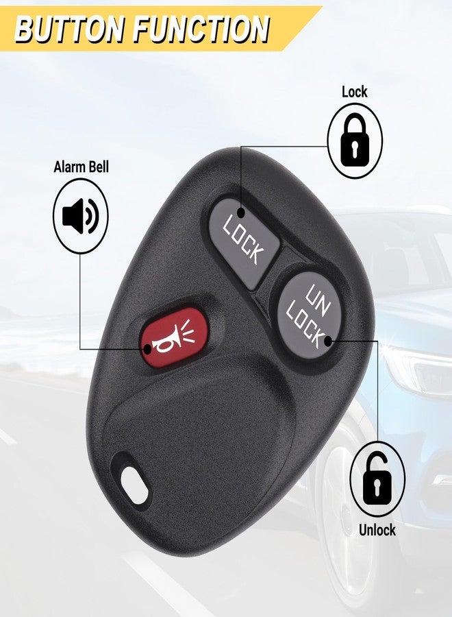 Vurkcy Key Fob Replacement for 2001-2002 Chevy Silverado Suburban Tahoe& GMC Sierra/ 00-01 Yukon/ 01-04 Sonoma/ 02 Avalanche& Escalade Car Keyless Entry Remote Control,KOBLEAR1XT, KOBUT1BT,3 Btn,2Pcs - Image 3