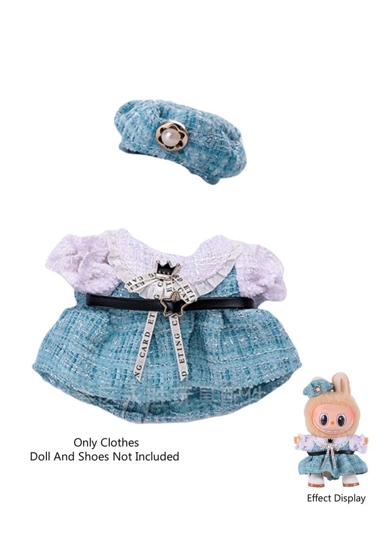 LABUBU 2-Piece Clothes for Labubu Outfit, Exquisite Accessories for Labubu,Cute Clothes Set for 17 cm Labubu Accessories,Labubu Clothes 