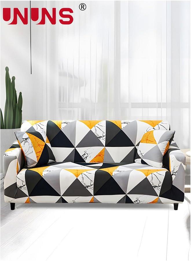 UNUNS Printed Stretch Sofa Cover Couch Covers Slipcovers for 3 Cushion Couches Elastic Universal Furniture Protector - Image 5