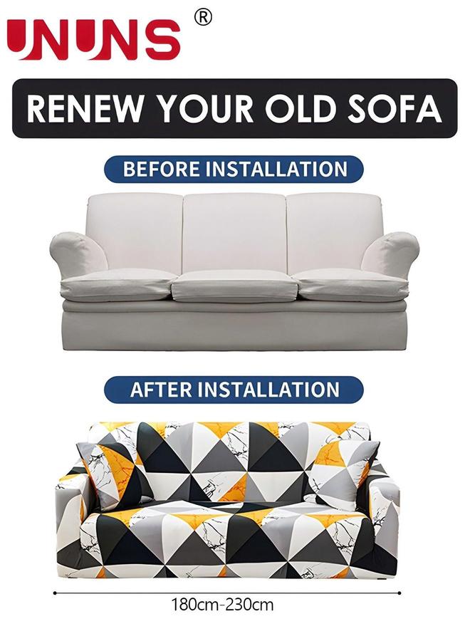 UNUNS Printed Stretch Sofa Cover Couch Covers Slipcovers for 3 Cushion Couches Elastic Universal Furniture Protector - Image 4